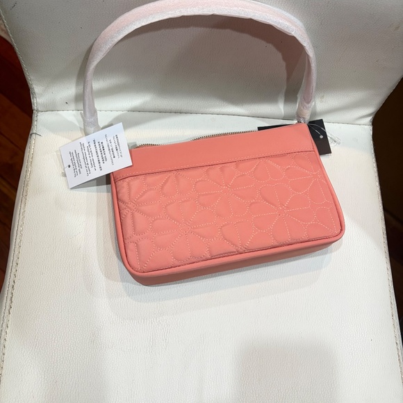 Kate Spade Flower Quilted Nylon Convertible Wristlet- Terracotta - Picture 5 of 7
